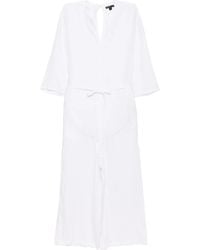 James Perse - Belted Linen Jumpsuit - Lyst