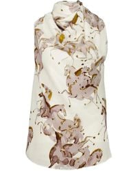 Altuzarra - Sleary Horse-Print Cowl-Neck Top - Lyst