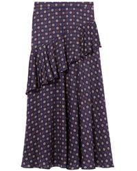 Claudie Pierlot - Flowy Printed Skirt - Lyst
