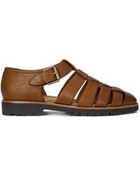 Polo Ralph Lauren - Leather-Caged Sandals - Lyst