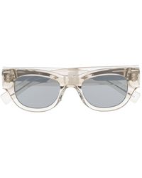 Saint Laurent - Square-frame Transparent Sunglasses - Lyst
