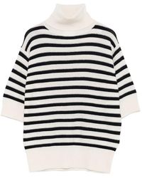 Allude - ストライプ タートルネックセーター - Lyst
