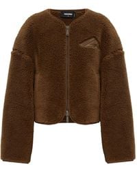 DSquared² - Logo-Embroidered Fleece Jacket - Lyst