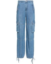 Moschino Jeans - Vaqueros cargo con cordones en el dobladillo - Lyst