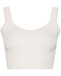 Ermanno Scervino - Ribbed Cropped Top - Lyst