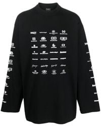 Balenciaga - Sweatshirt mit Logo-Print - Lyst