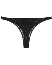 Versace - Allover Jacquard Mesh Thong - Lyst