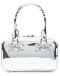 Self-Portrait - Mini Leather Tote Bag - Lyst