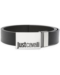 Just Cavalli - Ceinture en cuir à plaque logo - Lyst