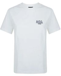 A.P.C. - Camiseta con logo bordado - Lyst