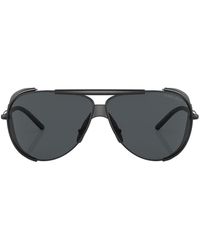 Giorgio Armani - Double-bridge Pilot-frame Sunglasses - Lyst