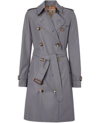 Burberry The Kensington Heritage Trench Coat - Grey
