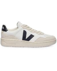 Veja - V-90 Logo-Patch Sneakers - Lyst