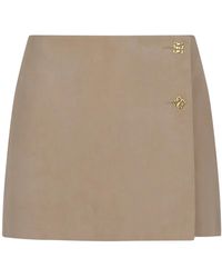Givenchy - Leather Mini Skirt - Lyst