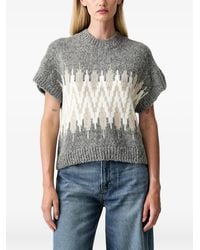 Joop! - Geometric-Pattern Short-Sleeve Sweater - Lyst