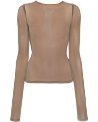 MM6 by Maison Martin Margiela - Exposed-seam Round-neck Top - Lyst
