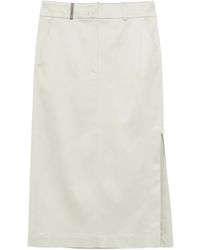 Peserico - Side-Slit Midi Pencil Skirt - Lyst