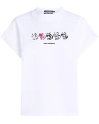 Karl Lagerfeld - Ikon Choupette Tシャツ - Lyst