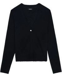 Zadig & Voltaire - Manylla Button-Up V-Neck Cardigan - Lyst