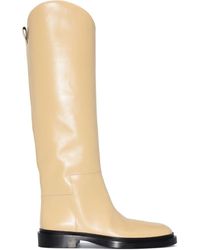 Jil Sander - Neutral Knee-high Leather Boots - Women's - Calf Leather - Lyst