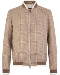 Herno - Chaqueta Bómber Con Motivo Pied De Poule - Lyst