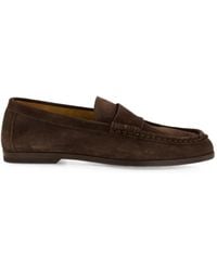 Common Projects - Penny-Strap Suede Loafers - Lyst