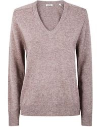 Aspesi - V-Neck Wool Top - Lyst