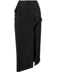 Matériel - Asymmetric Belted Midi Skirt - Lyst