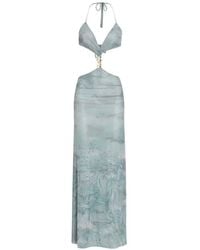 Amir Slama - X Jade Picon Cut-Out Printed Maxi Dress - Lyst