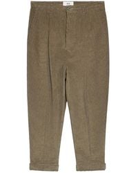 Ami Paris - Corduroy Box-Pleated Tapered Trousers - Lyst