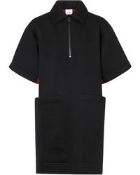 Burberry Tweekleurige Mini-jurk - Zwart