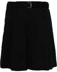 Sacai - Pinstripe-print Bermuda Shorts - Lyst