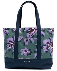PS by Paul Smith - Floral-print Canvas Tote Bag - Lyst