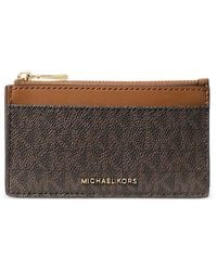 Michael Kors - Monogram Zip Wallet - Lyst