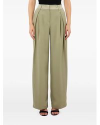 Liu Jo - Pleated Satin-Trim Palazzo Pants - Lyst