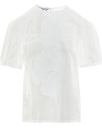 Pushbutton - Graphic-Print Puff-Sleeve T-Shirt - Lyst