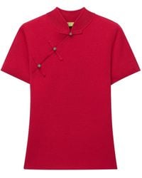 Shanghai Tang - Qipao Frog-Fastening Polo Top - Lyst