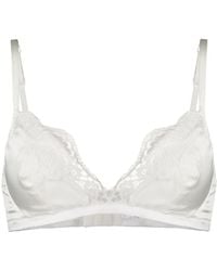 Dolce & Gabbana - Lace-Detail Satin Bra - Lyst