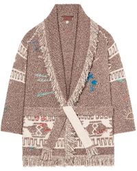 Alanui - Written By The Ocean Fringed Patterned Cardi-Coat - Lyst