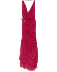 GIUSEPPE DI MORABITO - Ruched Floral-Appliqué Dress - Lyst