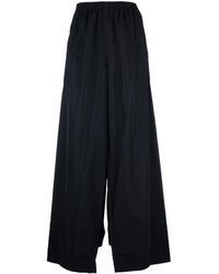 Balenciaga - Drawstring-Waist Wide-Leg Trousers - Lyst