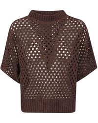 Antonelli - Open-Knit Sweater - Lyst