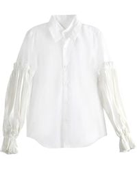 Noir Kei Ninomiya - Ruffled-sleeve Shirt - Lyst