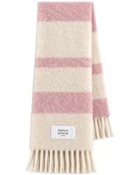 Maison Kitsuné - Sciarpa A Righe Con Frange - Lyst