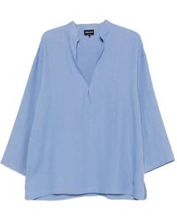 Giorgio Armani - Overhemd Met V-Hals - Lyst