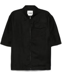 Jil Sander - Zip-Front Ruffled Shirt - Lyst