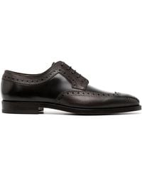 Ferragamo - Western-Style Leather Derby Shoes - Lyst
