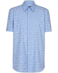 Balmain - Jacquard "Love Letter" Print Shirt - Lyst