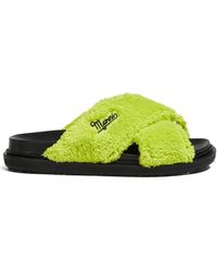 Marni - Embroidered-Logo Sandals - Lyst