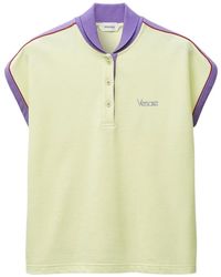 Versace - Embroidered-Logo Cotton Piqué Polo - Lyst